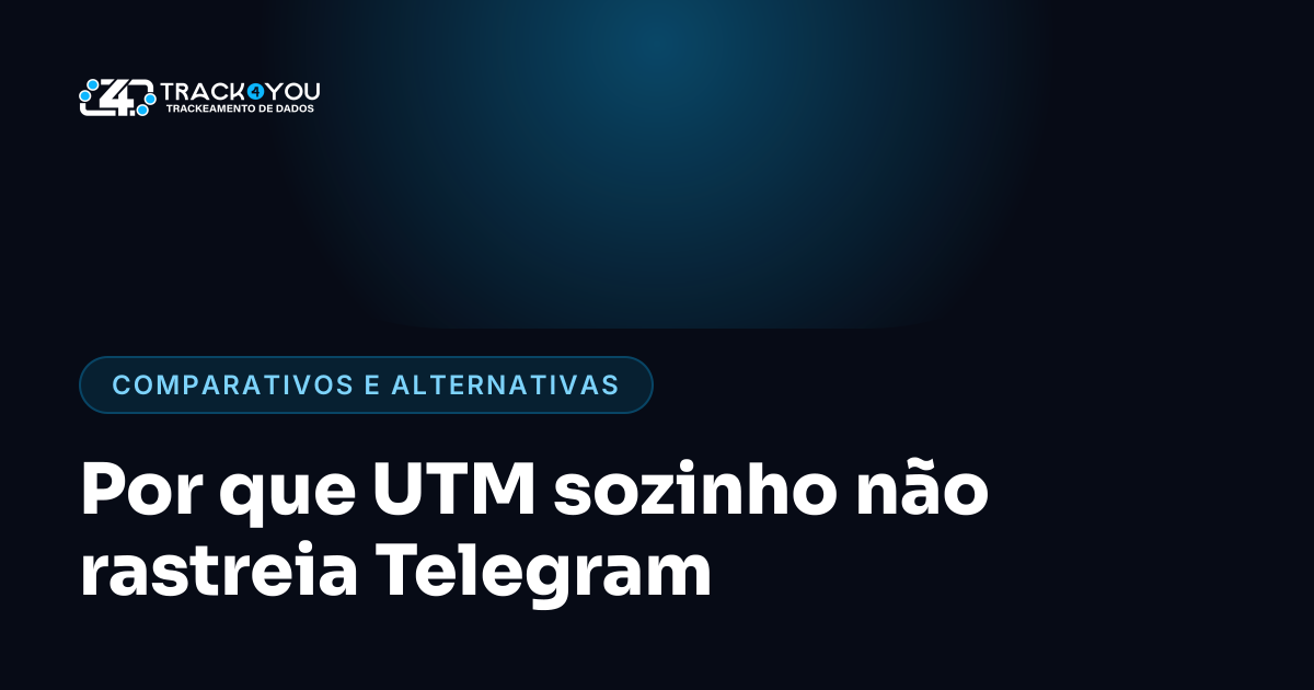 Por que UTM sozinho não rastreia Telegram